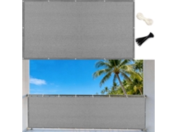 Tela De Privacidade, Guojun, 55 X 830 Cm, Hdpe, 220 G/m², Resistente Ao Vento, Respirável, Cinza