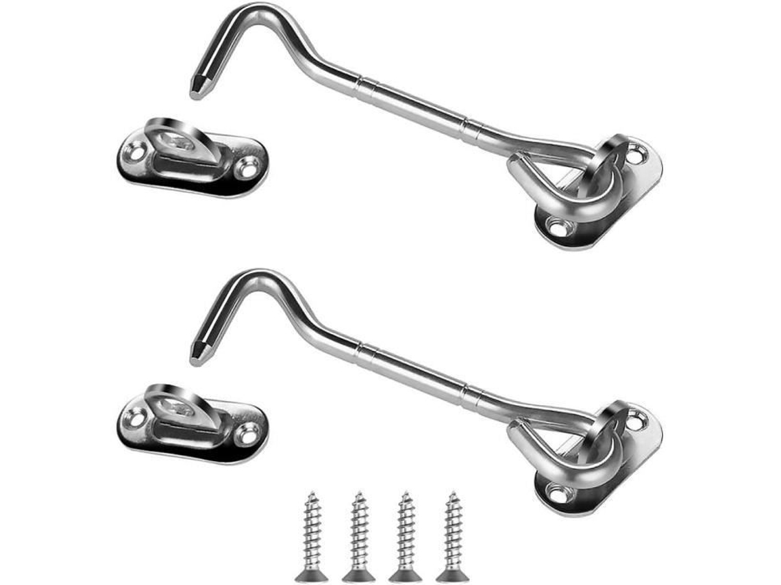 Fechos, 2 Peças, 101 Mm, Aço Inoxidável Prateado