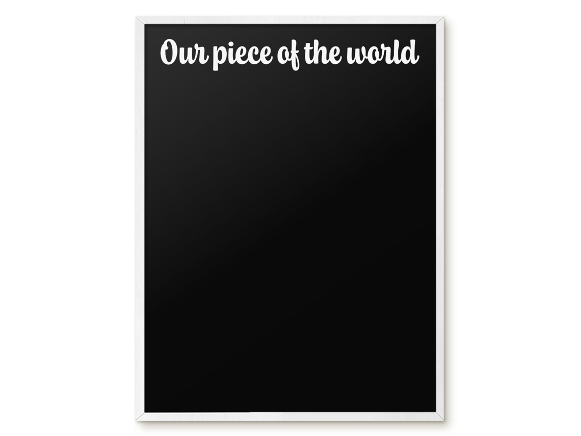 Magnetic Board Our Piece Of The World For The Living Room Espelharte (60x80 Cm)