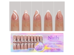 Unhas Falsas De Arte Em Unhas Removíveis Com 15 Tamanhos E 150 Peças Em Gel Suave Estilo Manicure Francesa
