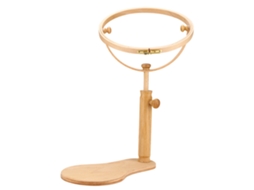 Suporte para bordado Ponto Cruz (feito de madeira maciça de faia, giratório 360°)