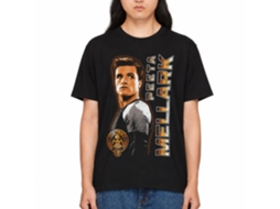 Rockinstone Hunger Games Movie Peeta Vertical Text Black Adult T-shirt Size:xxl