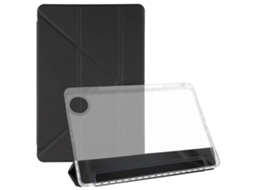 Capa Hengrongshen para Honor Pad 10, suporte de couro sintético origami transparente preto