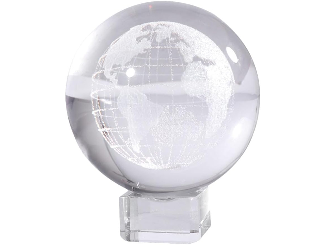 Esfera Cristal Gravada 3d Elegante Bolhas Feita Artificial Decoração Casamentos 6 Casa Cm GOKOCO