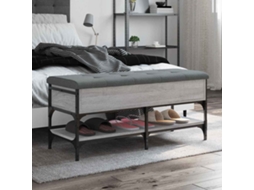 Vidaxl Banco Sapateira 102x42x45 Cm Derivados Madeira Cinzento Sonoma