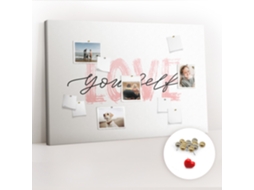 Lousa De Cortiça Inscrição "ama-te A Ti Próprio" Para A Sala De Estar Espelharte (120x80 Cm)