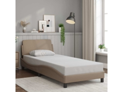Vidaxl Estrutura de Cama Dover Couro Artif. 80x200 Cm Cappuccino