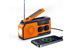 Rádio Digital De Sobrevivência Com Manivela Movida A Energia Solar, Rádio Am/fm Portátil De 5000 Mah Olysi Shop