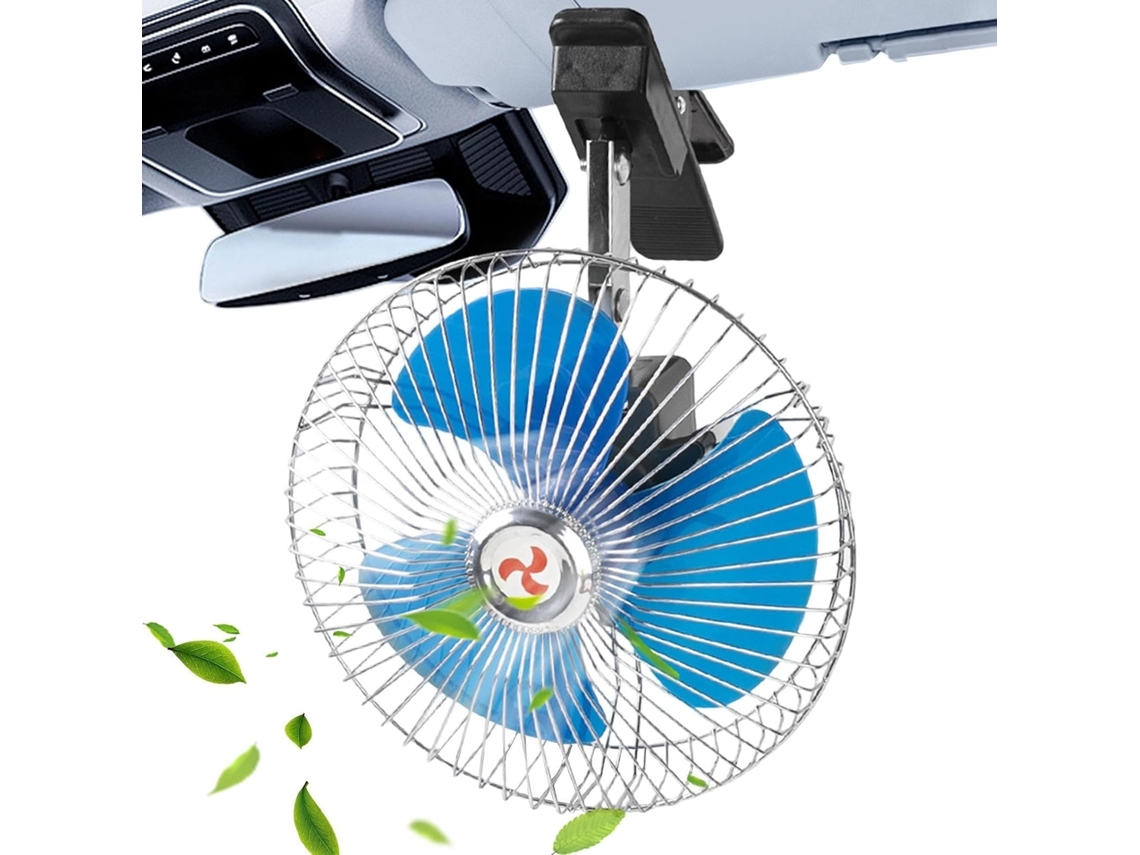 Ventilador De Carro 24v Com Oscilação Automática E Clipe Fixação
