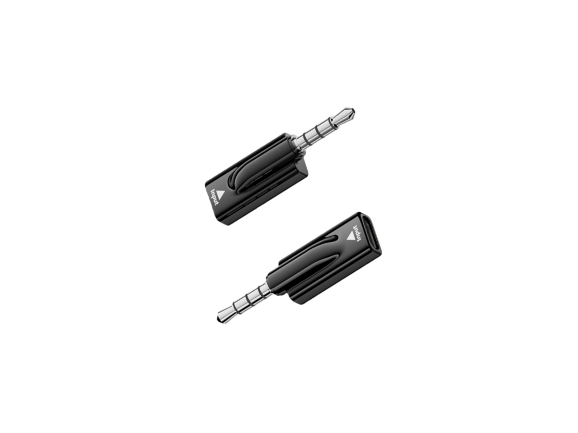 Adaptador de Áudio 3,5 Mm Macho para Usb c Fêmea com Chip Dac, Pacote Dois Adaptadores, Saída 16 Bits/48 Khz e 40 Mw, Preto. AQUAFORGE
