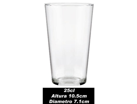 Vasos caña 25 cl pared fina andalus caja 12