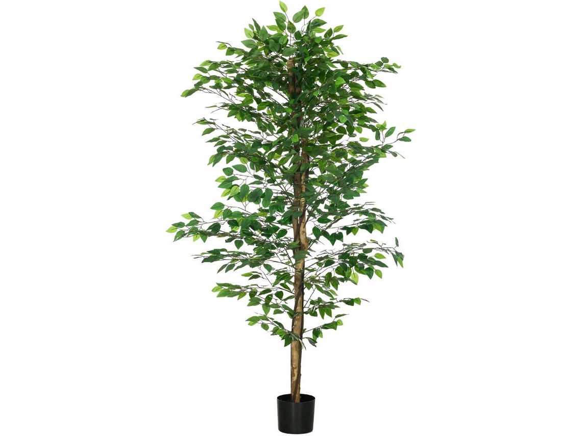 Planta Artificial PEVA cor Verde 17,5x17,5x180 cm HOMCOM
