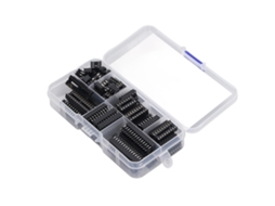 Kit De Soquetes Para Chip Ic Laxiscreed Com Plástico Isolante E Pinos Planos Para Eletrônica
