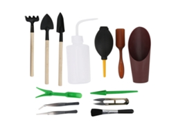 Kit De Ferramentas De Jardinagem Mini Para Succulentes: Tesoura, Pala, Regador E Transplantar