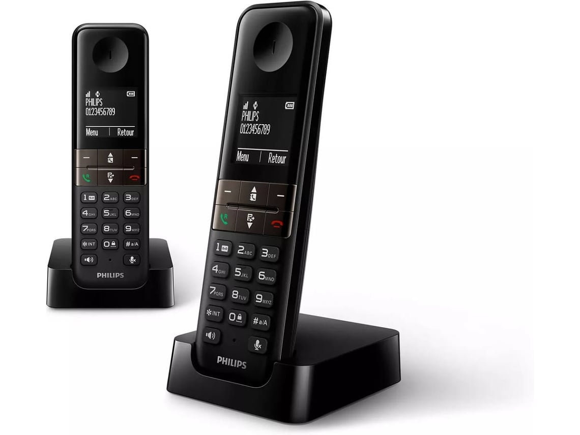 Telefone Fixo Philips Duo D4702B/34 Preto (Outlet Caixa Aberta)