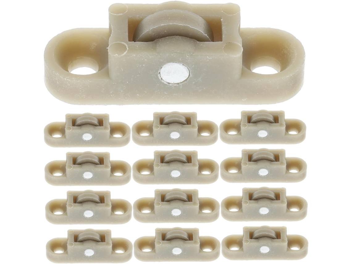 20 Polias De Nylon E Metal Para Portas Janelas Correr, Rodízios Branco