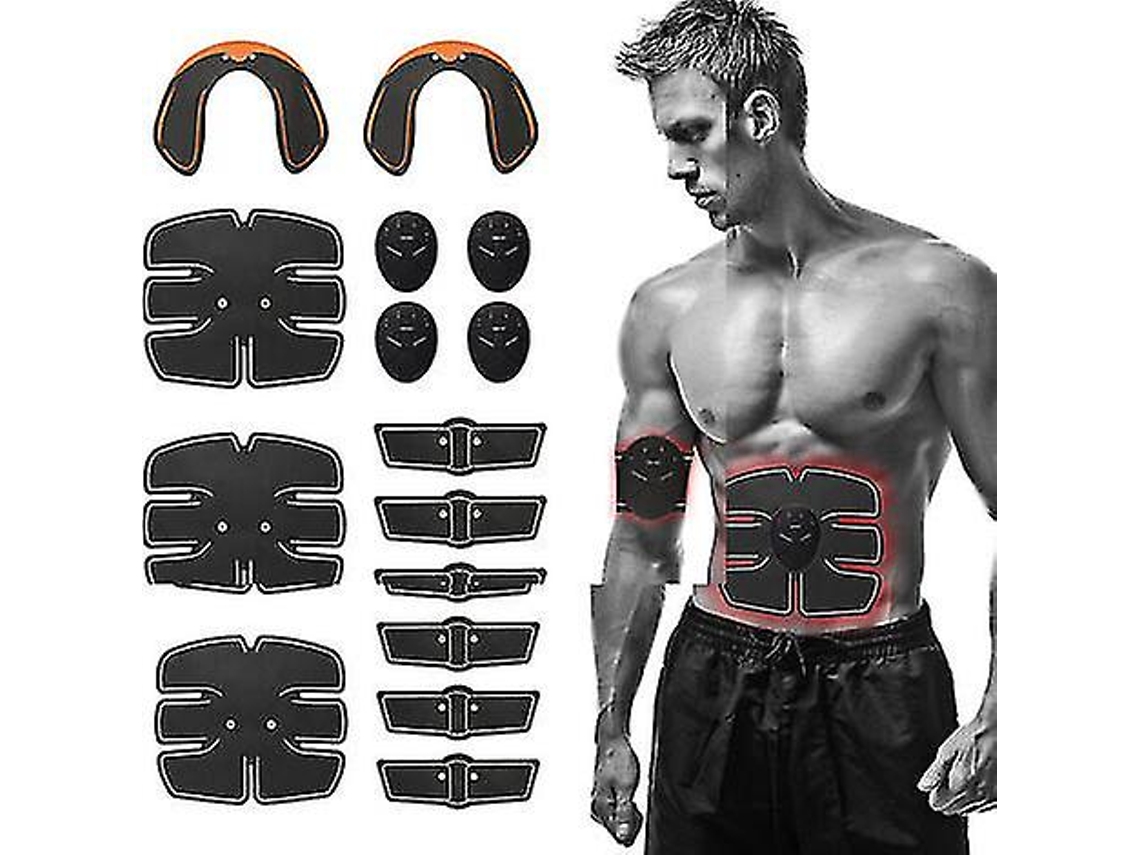 Pacote Com 15 Equipamentos De Exercício Ems Ultimate Muscle Stimulator, Conjunto De Equipamentos De Ginástica Para Todo O Corpo, Preto Slowmoose