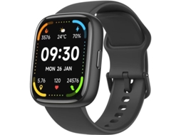 Relógio inteligente Bestvite 1.83 HD IP68 à prova d'água, rastreador de fitness, frequência cardíaca, Spo2, monitor de sono, compatível com iOS e Android, preto