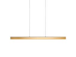 Luminária pendente LED Beliani Arenas em alumínio dourado 100x6x118