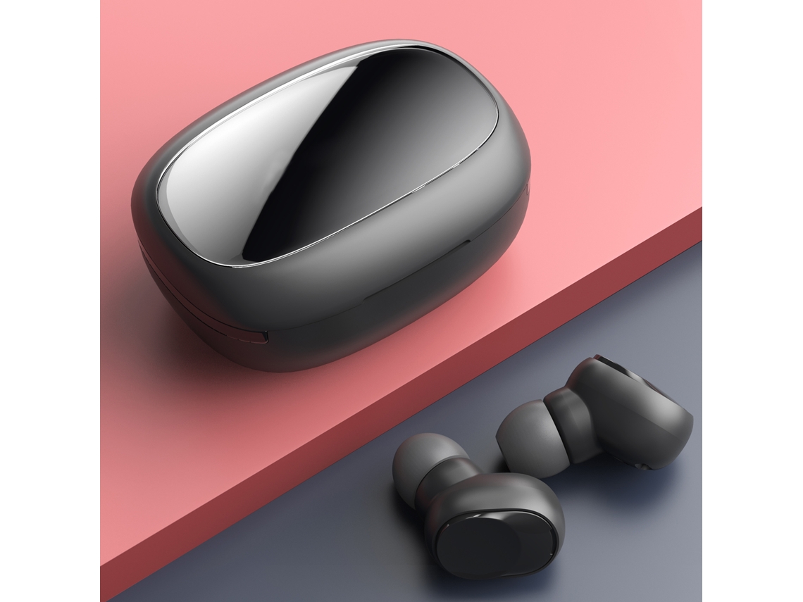 Fones Bluetooth EOOCOO com display e suporte a carregamento sem fio