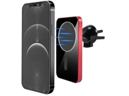 Carregador Carro Sem Carregamento Rápido Magsafe YIZHOOD Magnética Vermelho