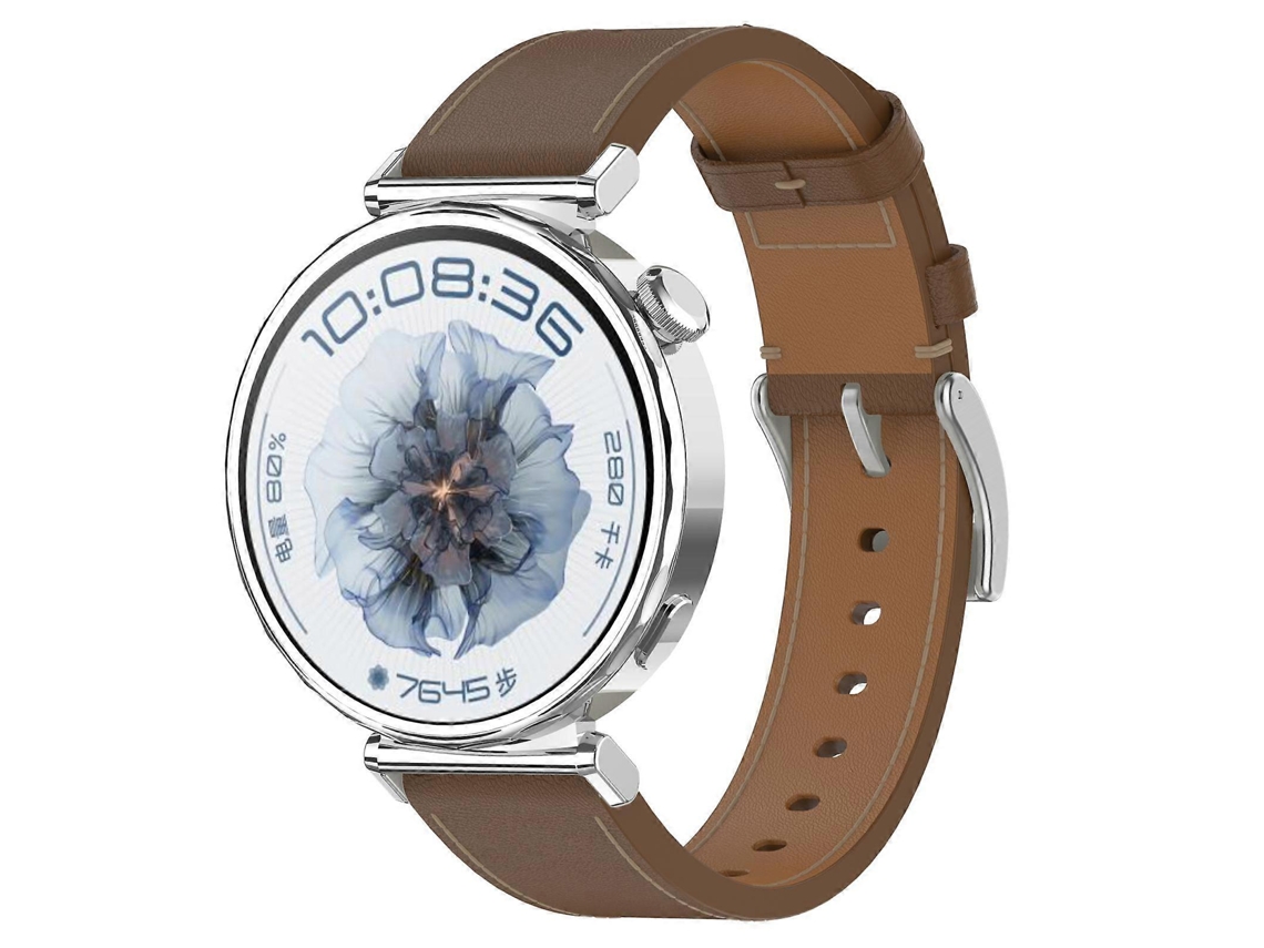 Pulseira De Couro Com Botão De Pressão, 18 Mm