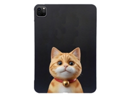 Capa Protetora Fina E Flexível Com Estampa De Gato Pelo Curto Para Ipad Pro 11 / (2020) (2018). Tuotuo (2021)