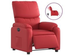 Electric Recliner Chair, Electric Recliner Chairs Vidaxl Vermelho Couro Artificial