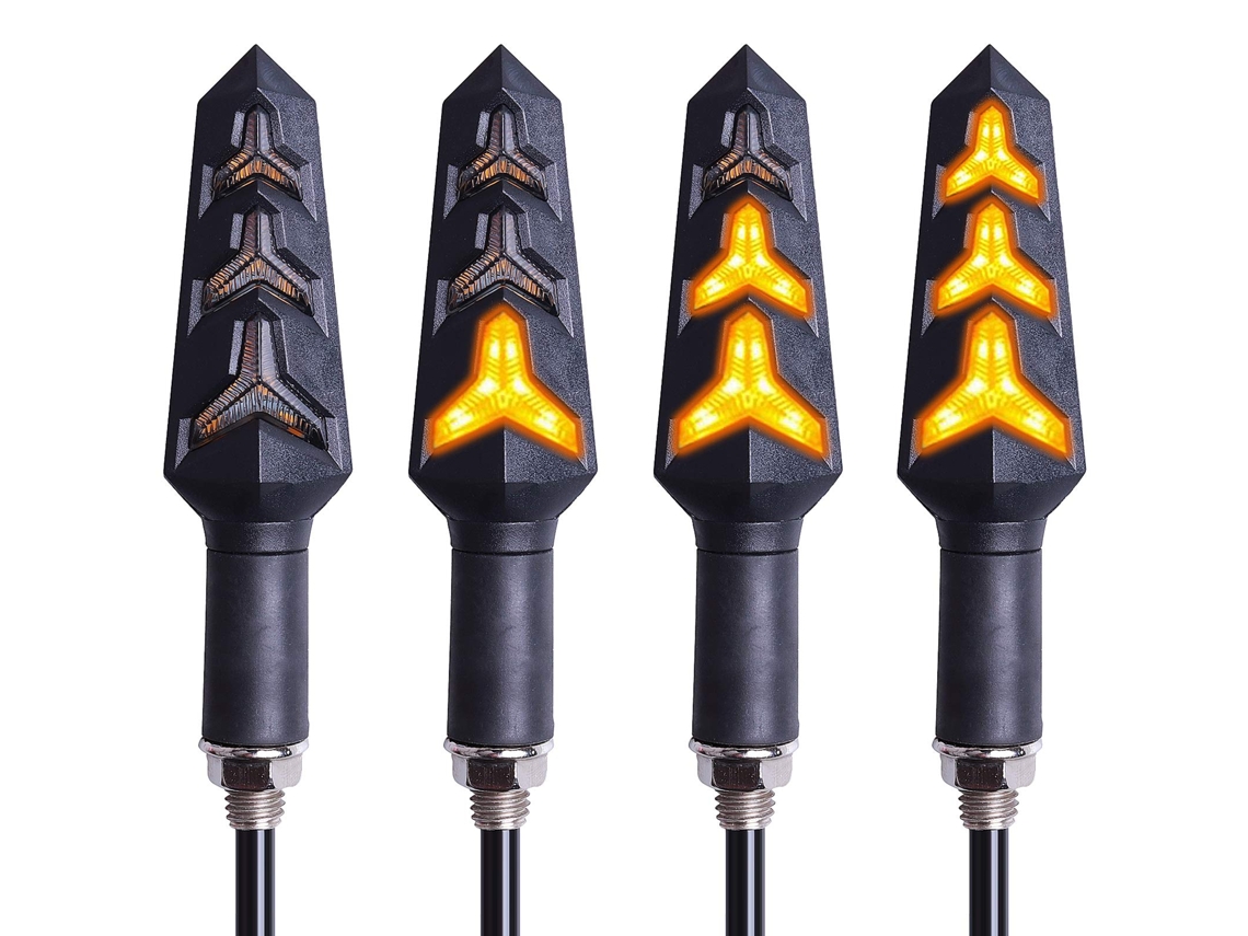 4pcs Indicadores De Moto Led 12v,pisca Luminoso Em Formato Y Para Motocicletas,scooters,quadriciclos E Cruisers Btforus