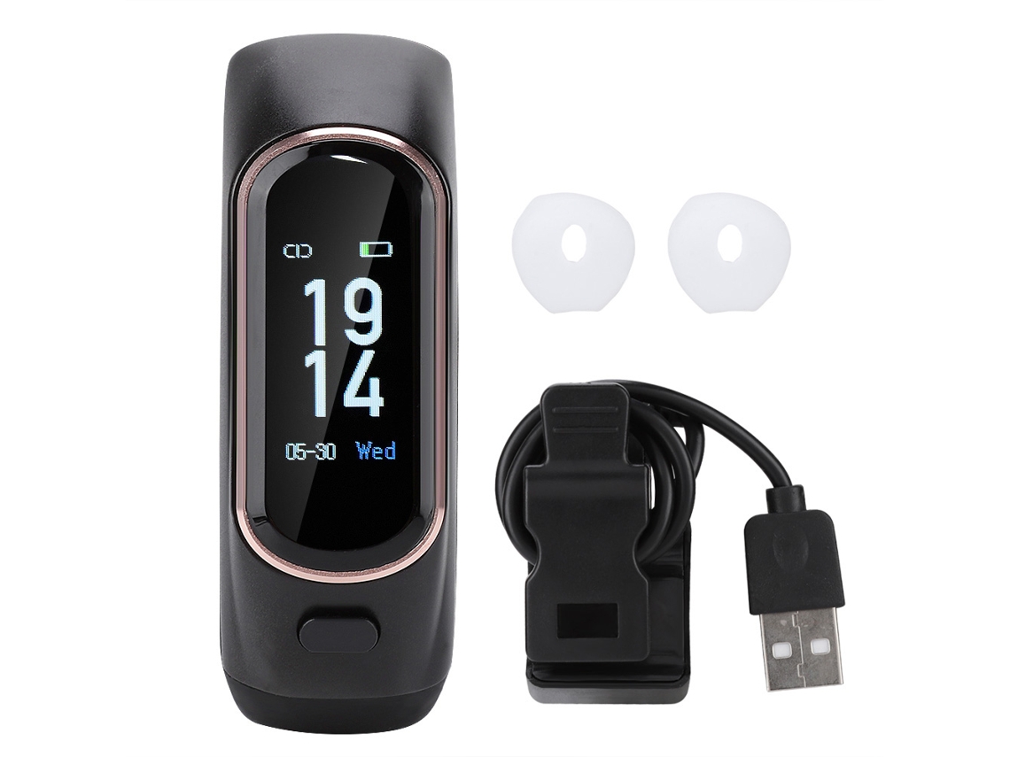 Pulseira Inteligente com Fone Bluetooth e Monitor de Frequência Cardíaca EOOCOO