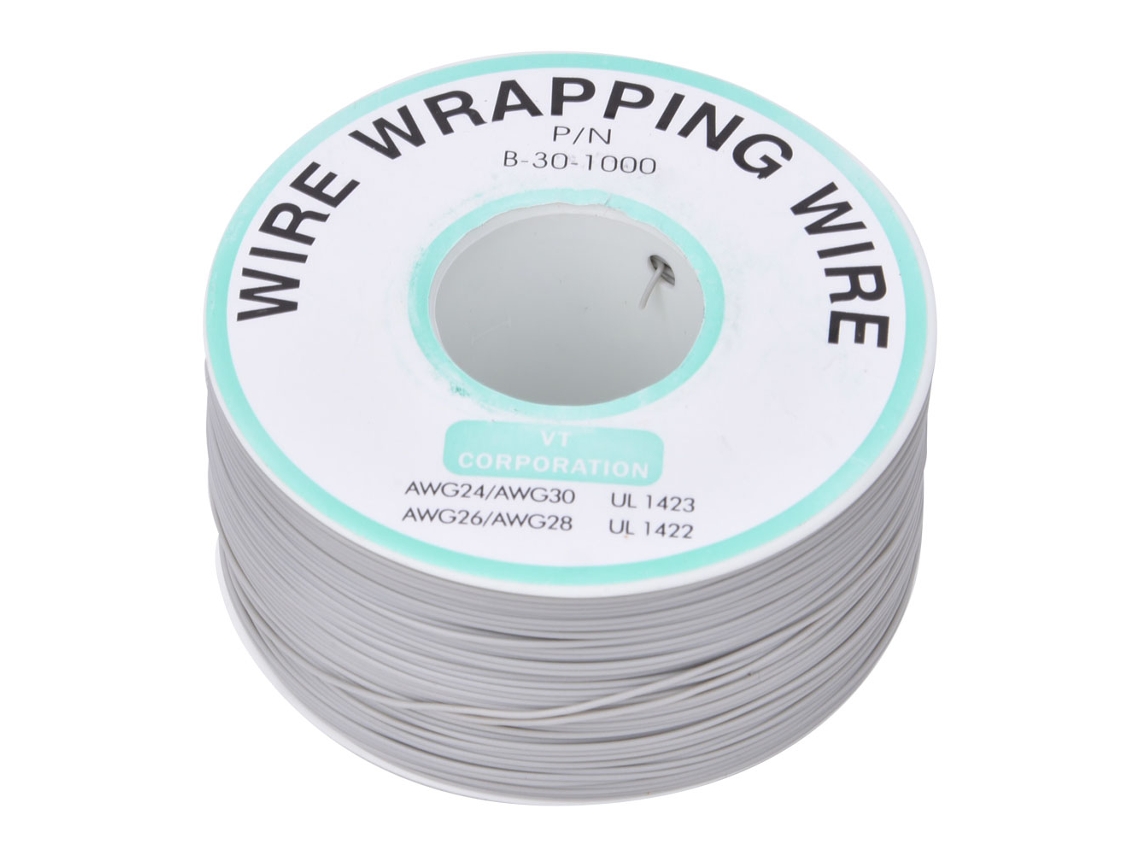 Fio ok de cobre revestido com estanho 30awg para reparo de circuito impresso 300 metros cinza S/MARCA