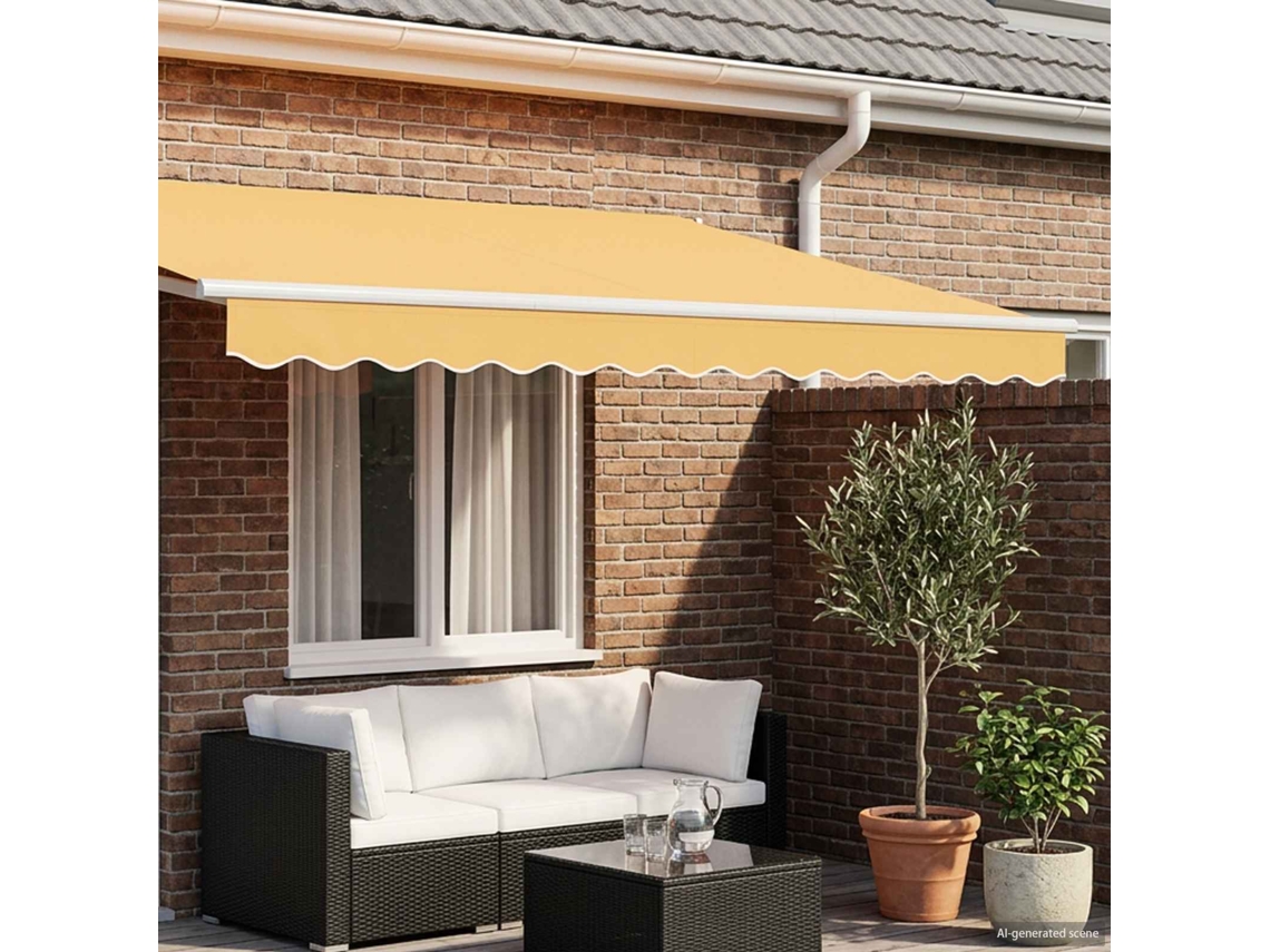 Vidaxl Substituição De Valance De Toldo Areia 281 X 20 Cm Poliéster