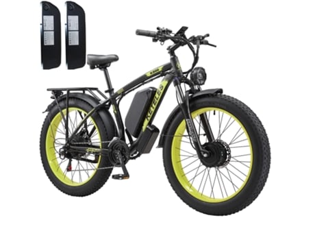 Bicicleta Elétrica KETELES K800 2 * 48V 23Ah Bateria 2000W Motor Verde