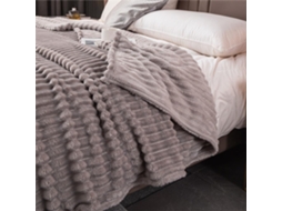 Manta de Flanela Macia Fansu Cor Sólida Quente e Grossa Ideal para Cama Sofá em Todas as Estações 127x152cm, M