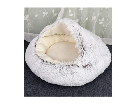 Saco de Dormir Semicerrado de Pele Sintética Suave para Gatos e Cães, Castanho, 65 cm TRADE SHOP TRAESIO