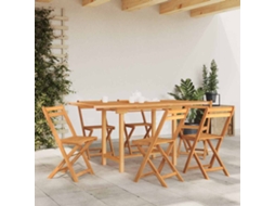Vidaxl Mesa De Jardim Extensível 110-160x80x75 Cm Teca Maciça