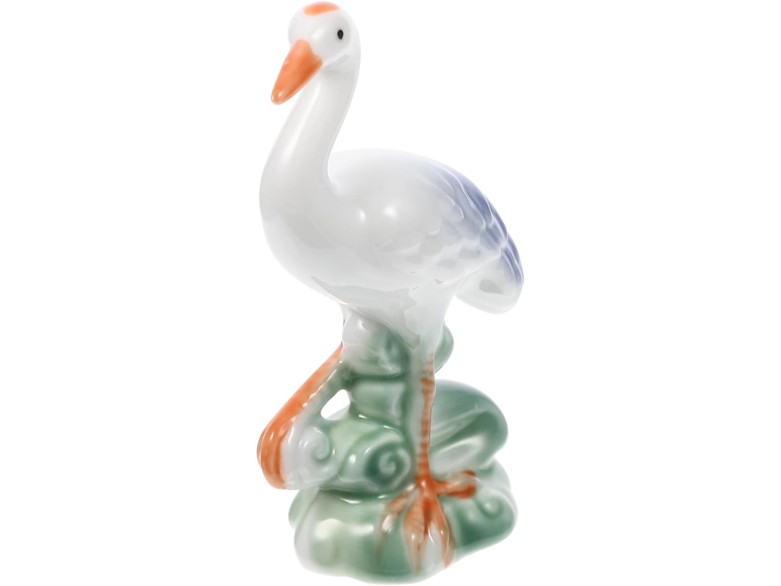 Estatueta Cerâmica Bordas Lisas Decoração Única Delicada Escritório Peça Mesa Café GOKOCO