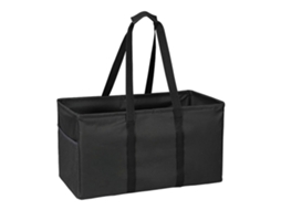 Sacola de Compras Reutilizável, Dobrável, Grande Capacidade, com Fecho de Zíper, Impermeável e Multifuncional, com Bolsos de Tela. GOKOCO