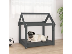 Vidaxl Cama 71x55x70 Cm Madeira De Pinho Maciça Cinza