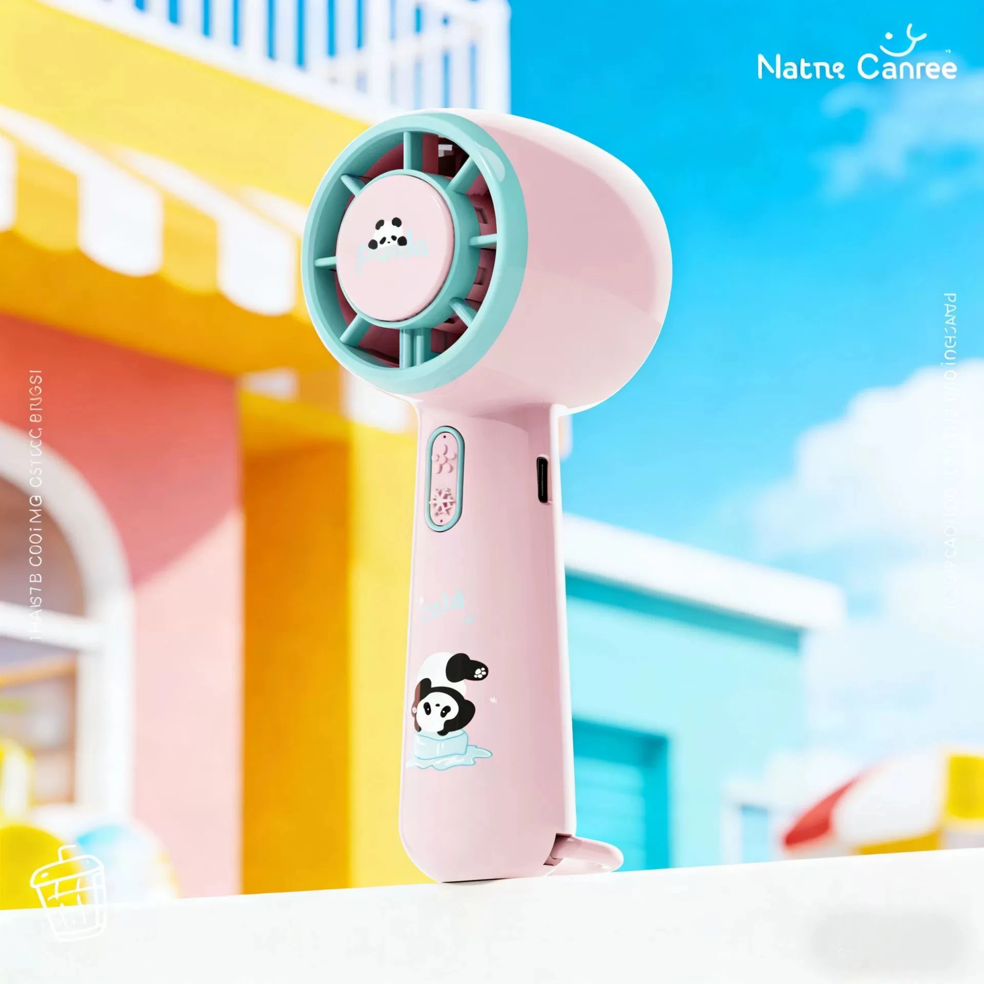 Mini Ventilador MDUG para Bebês com Rotação 360° e Recarregável