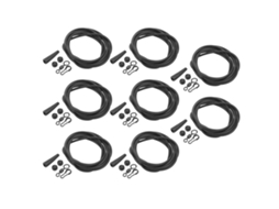 8pcs Accessórios Pesca Carp Silicone Preto
