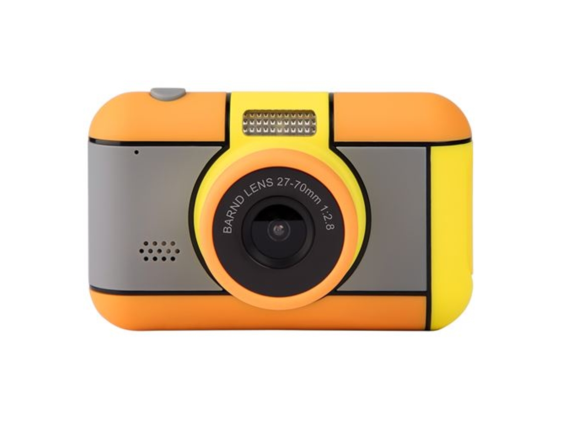 Câmera Digital Hd Kan6 Mini Dual Camera Compatível Com Crianças Amarela Brilvibera