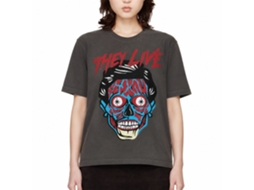 Rockinstone They Live Movie Alien Head Solid Smoke Adult T-shirt Size:xxl