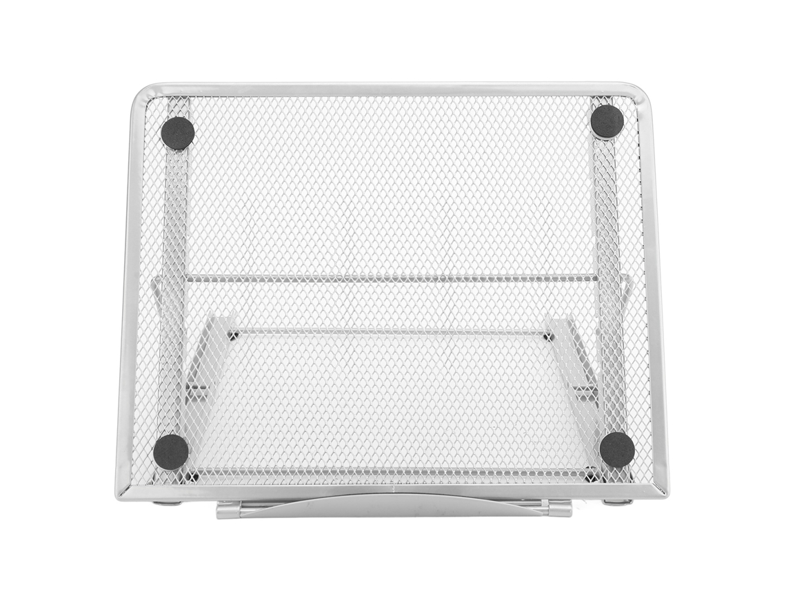 Soporte para Notebook Ajustável Plegável Ventilado, Suporte Universal para Tablet e Laptop, Ergonômico Leve Prata