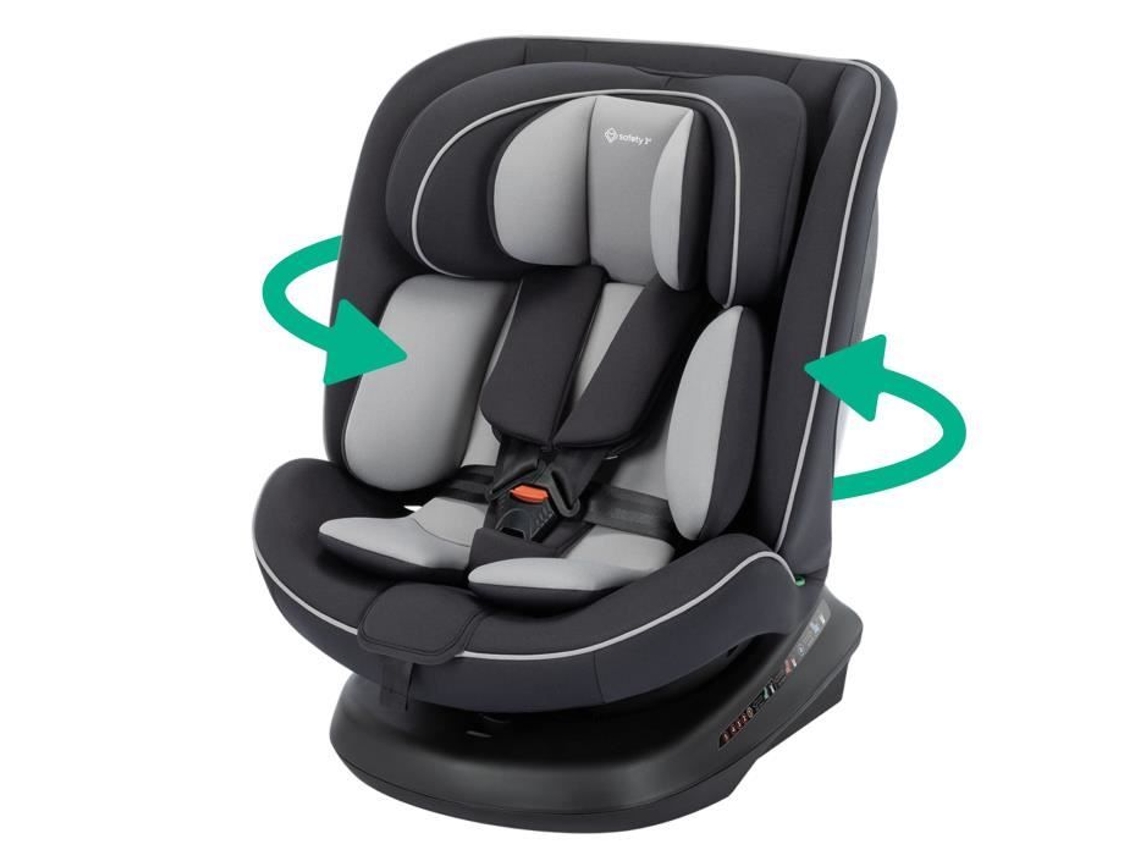 Safety 1st Assento De Carro Cosmo I-safe I-size, De 0 A 12 Anos, 40 - 150 Cm, Com Cinto, Instalação Fácil, Rotação De 360°, Preto