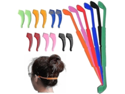 Pacote com 6 Tiras de Silicone Antiderrapantes para Óculos Pares Presilhas Orelha, Armações Es Portivos Crianças e Adulto GOKOCO