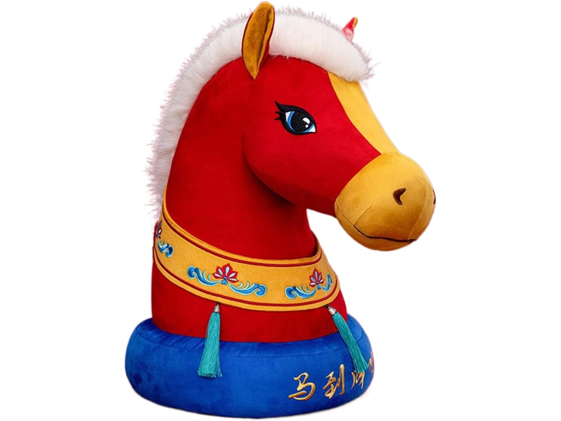 Cavalo Pelúcia, mascote para decoração da Festa da Primavera.