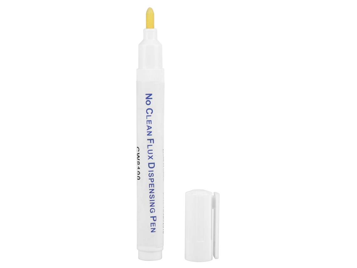 Caneta de fluxo de resina CW8100 de 14 cm para soldagem de painéis solares, baixo teor de sólidos, não requer limpeza.