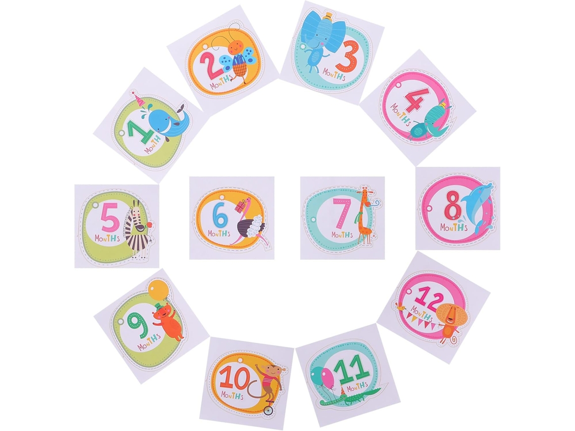 Yarnow Autocollants Souvenir Du Mois Para Bébé Garçon Em Papel Papel, Acessório Fotográfico Criativo Álbum