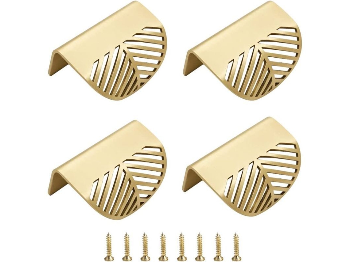 4 puxadores de armário Nova Line de zinco para cozinha, gaveta, porta, handle grip resistente | S/MARCA